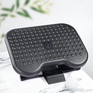 Repose-pieds sous le Bureau avec Nœuds de Massage, Repose-Pieds Ergonomique et Ajustable avec 3 Positions de Hauteur et Réglage d'Angle pour Bureau à Domicile