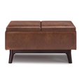 thumbnail image 3 of Owen Pouf de Rangement de Table de 34 Po L en Similicuir Brun Selle Vieilli, 3 of 9