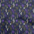thumbnail image 1 of oneOone Cotton Poplin Twill Blue Fabric Cactus Craft Projects Decor Fabric Printed By The Yard 56 Inch Wide, 1 of 5