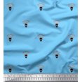 thumbnail image 1 of Soimoi Blue polyester Crepe Fabric Arrow & Skull Fabric Prints By Yard 42 Inch Wide, 1 of 5
