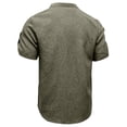 thumbnail image 5 of Kaemgyyd Men's Henley Shirts Stylish Short Sleeve Casual Button Tops Lightweight Solid Color Classic Basic Tee, 5 of 5