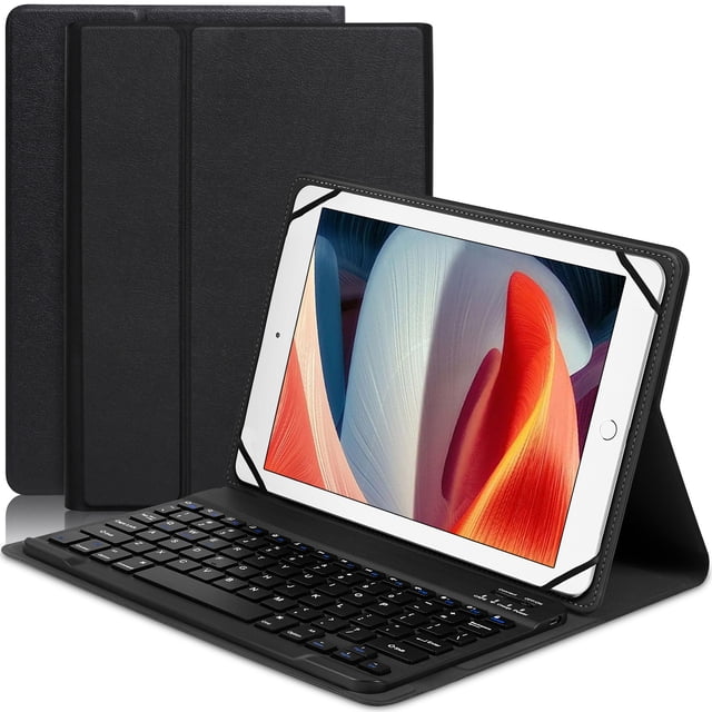 Graflsoa Universal Bluetooth Keyboard Case for 9-11 Inch Tablets with Backlit Touchpad and Multi-Device Compatibility