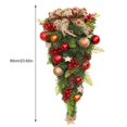 thumbnail image 3 of Christmas Tree Rattan Upside Down Christmas Decorations Artificial Flower Bows Door Hanger for Fireplace and Living Room, 3 of 10