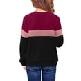 thumbnail image 4 of Posijego Unisexe Garçons Filles Chandail de Mode Enfants Col Rond Décontracté Manches Longues Chandail Athlétique à Enfiler Hauts, 4 of 4