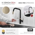 thumbnail image 4 of Stylish Single Handle Matte Black with Gold Pull Down Touchless Kitchen Faucet K-150NGM, 4 of 13