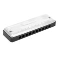 thumbnail image 1 of Harmonica, Mignon Harmonica Bleu, Fort Matériau de Résine Abs Portable Couverture en Acier Inoxydable pour les Débutants de Performance Cadeau Professionnel Blanc, Bleu, Orange, Rouge, Noir, 1 of 8