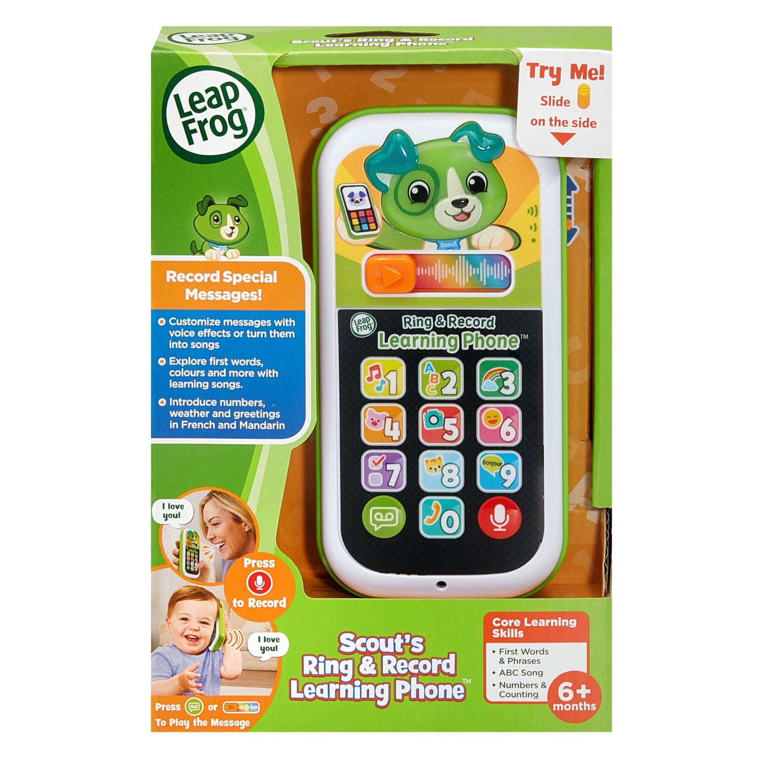 LeapFrog Téléphone Allô Bébé Messages magiques avec le français et le mandarin - Version anglaise