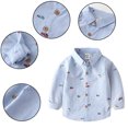 thumbnail image 2 of Qudderr Chemise Boutonnée pour Garçons 2-7T pour Enfants Bébé Manches Longues Chemises Habillées pour Garçons Imprimé Intégral Dessin Animé Hauts Décontractés Blouse de Printemps Automne pour Tout-Petits Vêtements pour Garçons, 2 of 9