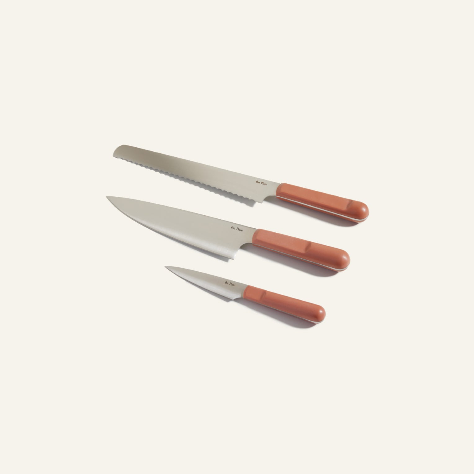 Our Place Knife Trio (Set of 3) Three high-quality, full-tang knives engineered for easy prep Spice