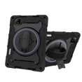 thumbnail image 1 of XYX 3in1 Rotating Stand Case for Honor Pad GT Pro 12.3 inch 2024 with Hand/Shoulder Strap, Shockproof Rugged, Black, 1 of 7