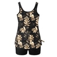 thumbnail image 4 of UPPADA Two Piece Tankini Swimsuits for Women High Waisted 2 Piece Bathing Suits Floral Print Tankini Set Tummy Control Modest Swimwear for Holiday Bathing Suits with Shorts Multicolor,M, 4 of 6