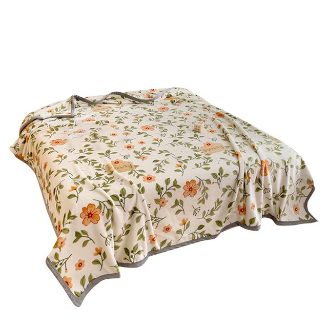 SuChun Kitchen Rug Milk Velvet Plush Blanket Year Round Nap Cover Conditioning Blanket Thickened Warm Single Blanket Green