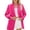 Hot Pink, variant on ManxiVoo Women's Tailored Blazer Jacket Single Breasted Long Sleeve Lightweight Work Wear for Business Casual XL Size Green