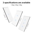 thumbnail image 2 of Riwcyla WiFi Panel Switch Home Smart Switch Panel LED Indicator Light Tempered Glass Panel Light Switch Work with App Wall Smart Switch, 2 of 6