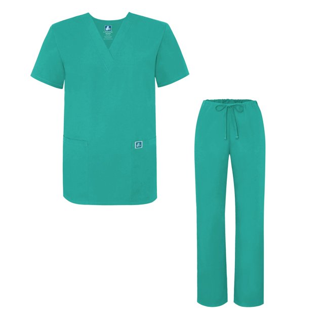 Adar Universal Medical Scrubs Set Medical Uniforms - Unisex Fit 45 colors