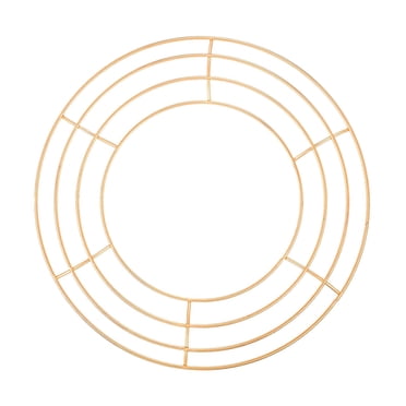Wire Wreath Frame,metal wire Wreath Frame for crafts round,metal wreath rings Christmas flower wreath frames,wreath hoop wreath making supplies DIY,iron wreath circle flower Gold 35cm