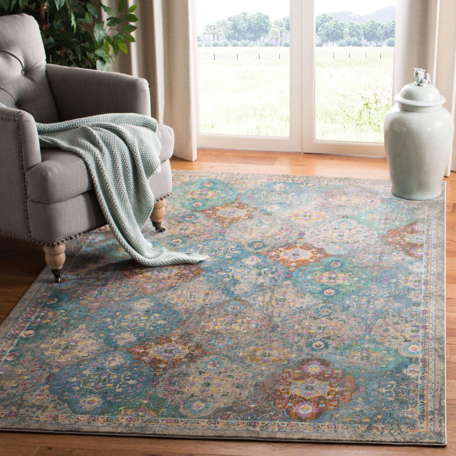 SAFAVIEH Luxor Harry Abstract Floral Area Rug