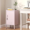 thumbnail image 3 of Eastvita Pink Single - Door Metal Storage Cabinet Designed as a Minimalist Side Table Decorative Storage Console, 3 of 4