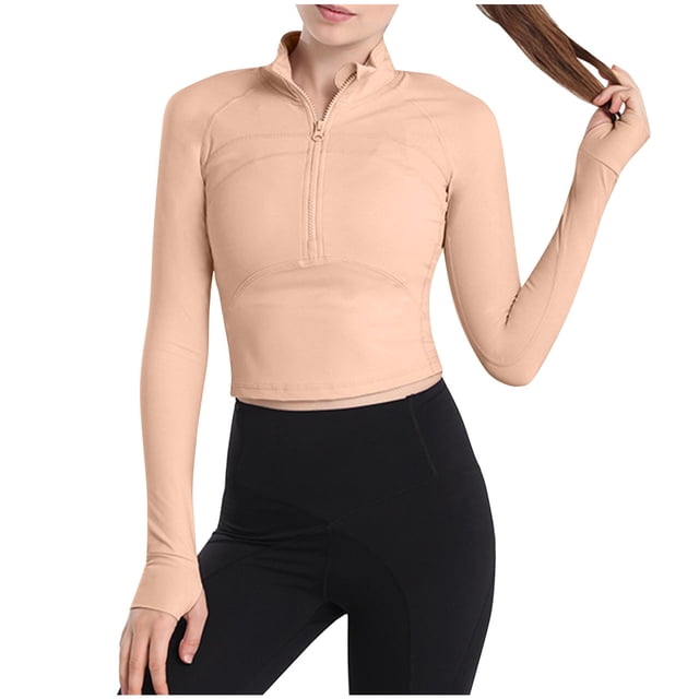 Timegard Womens Lightweight Athletic Jacket Zipper Trackshirts Workout Running Jackets with Thumb Holes