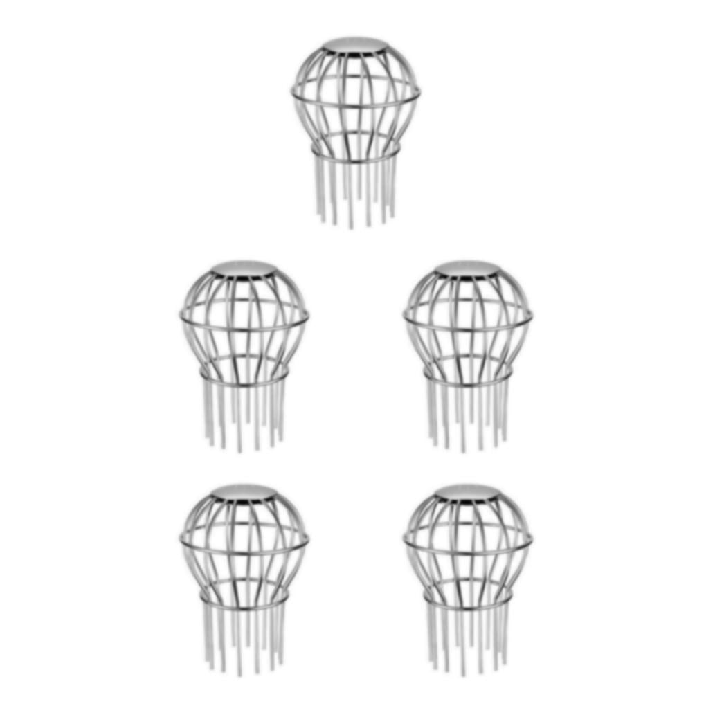 Wweixi Convenient And Practical Leaf Grilles For Gutter Guard Net Stainless Steel Downpipe Grilles Made With Stainless Steel 50pipes 5Set