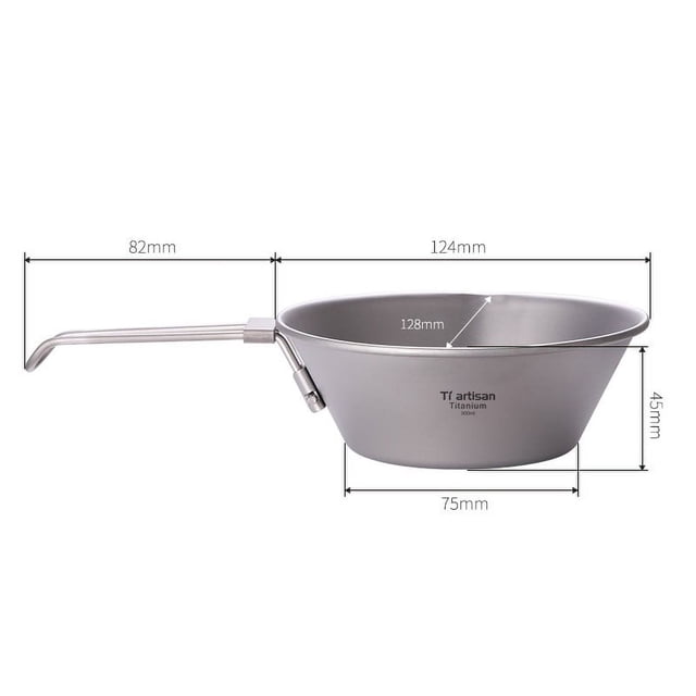 Tasse Sierra en Titane d'Extérieur Ultralégère Pliable Bols de Camping Casserole pour la Randonnée