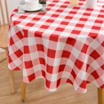 thumbnail image 2 of Nappe Ronde Rouge 60 Pouces Carreaux Buffalo Rouge et Blanc Gingham à Carreaux Nappe - Housse de Table en Polyester Réutilisable Imperméable Essuyable pour Décorations de Fête, Pique-Nique, Salle à Manger, 2 of 6
