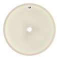 thumbnail image 2 of 16-in. W Round Bathroom Undermount Sink Set In Biscuit - Oil Rubbed Bronze Hardware - Overflow Drain Incl. AI-20612, 2 of 9