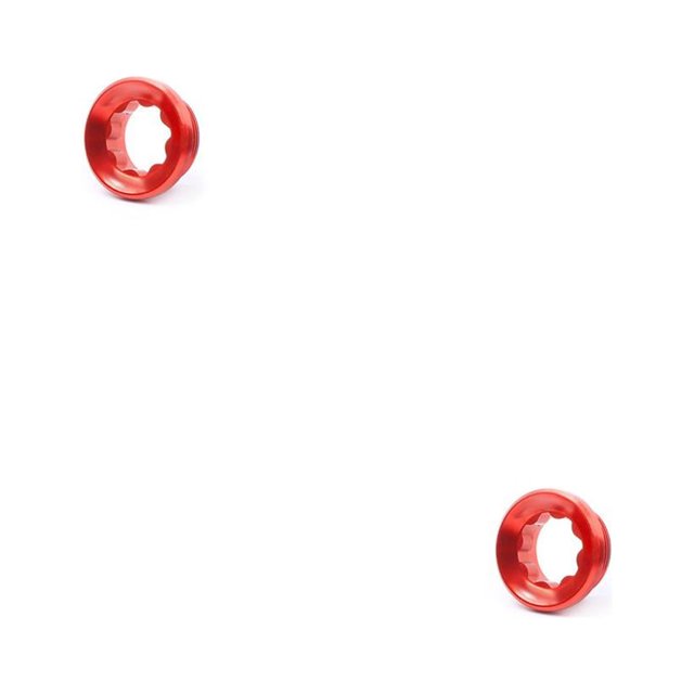 fastboy RISK M20 Stable Bottom Bracket Bolts Rustproof Chainwheel Cranks Cover Hollow Lid Crankset Fixing Screw Biking Accessories Red Crank Cover 2Set