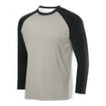 thumbnail image 1 of LOVZFMLL Men's Shirts, Colorblock Classic Fashion Crew Neck T-Shirts, Casual Essential Versatile Pullover, Relaxed Fit Fall Clothes, 1 of 2