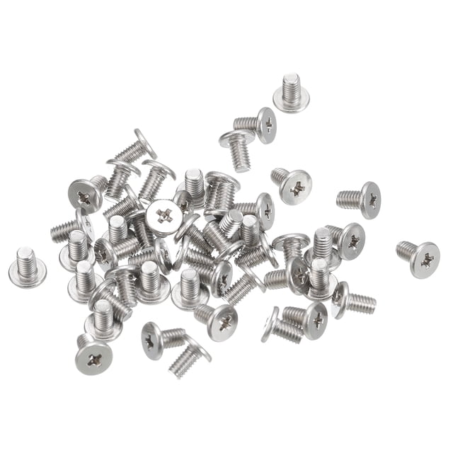 Unique Bargains M3x0.5x5mm Lot de 50 Vis Plates Rondes en Métal pour Machine à Entraînement Phillips