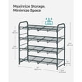 thumbnail image 3 of SONGMICS Stackable Shoe Rack, 4-Tier Shoe Storage Organizer, Hold up to 16 Pairs, Gray, 3 of 5