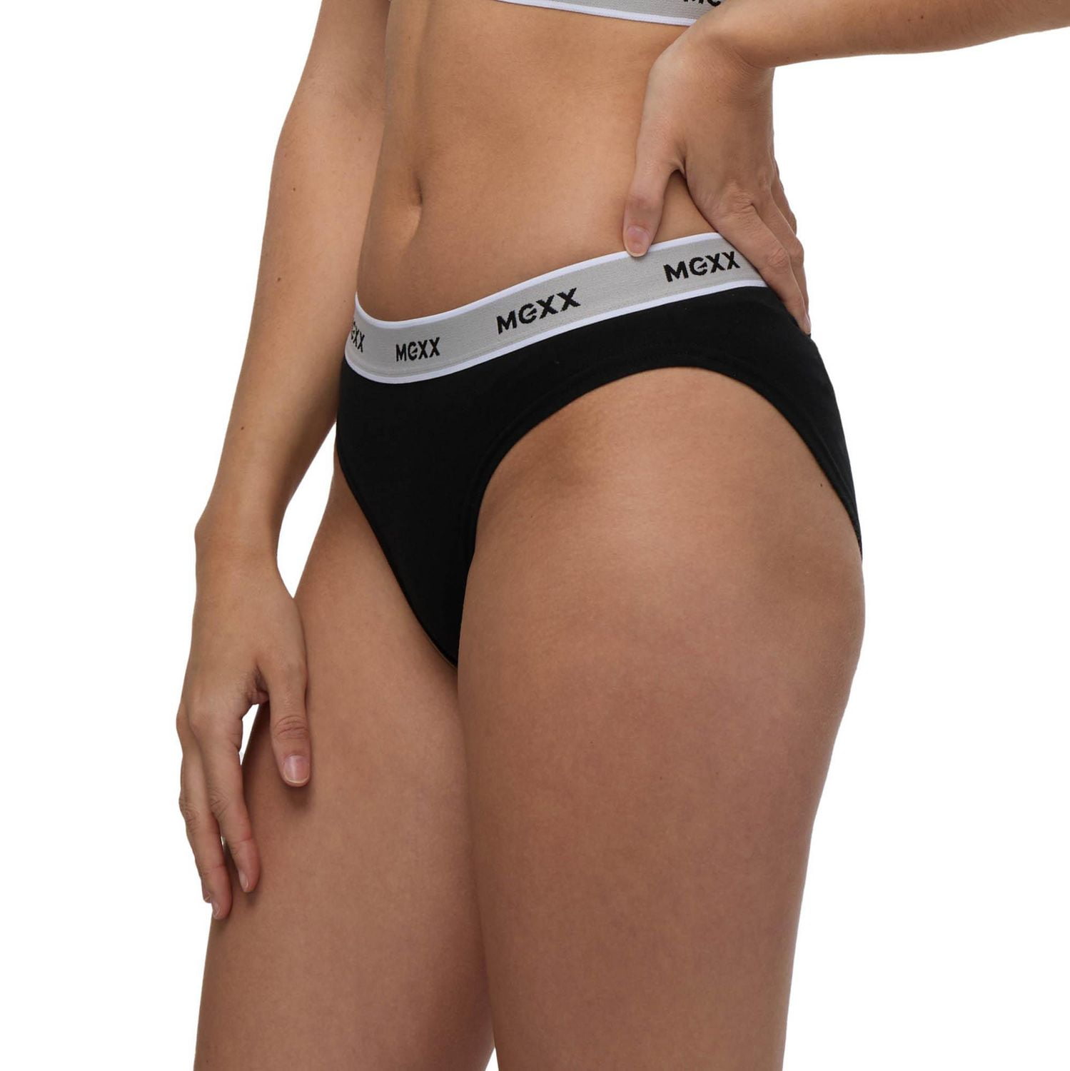 Paquet de 3 culottes bikini avec bande élastiques à motif Mexx pour femmes