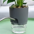 thumbnail image 4 of Plant Pot High-tenacity Shatterproof Plastic Decorative Self-watering Plant Pot Flower Container for Home White L, 4 of 13