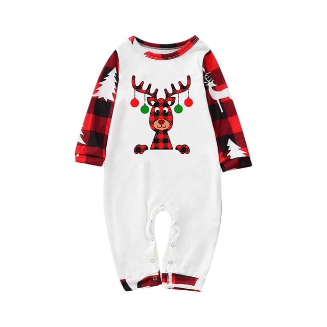 LSLJS Christmas Family Pajamas Matching Sets, Matching Family Christmas Pajamas Set Christmas Pjs for Family Set Red Plaid Top and Long Pants Sleepwear Sets for Holiday Xmas Sleepwear Set