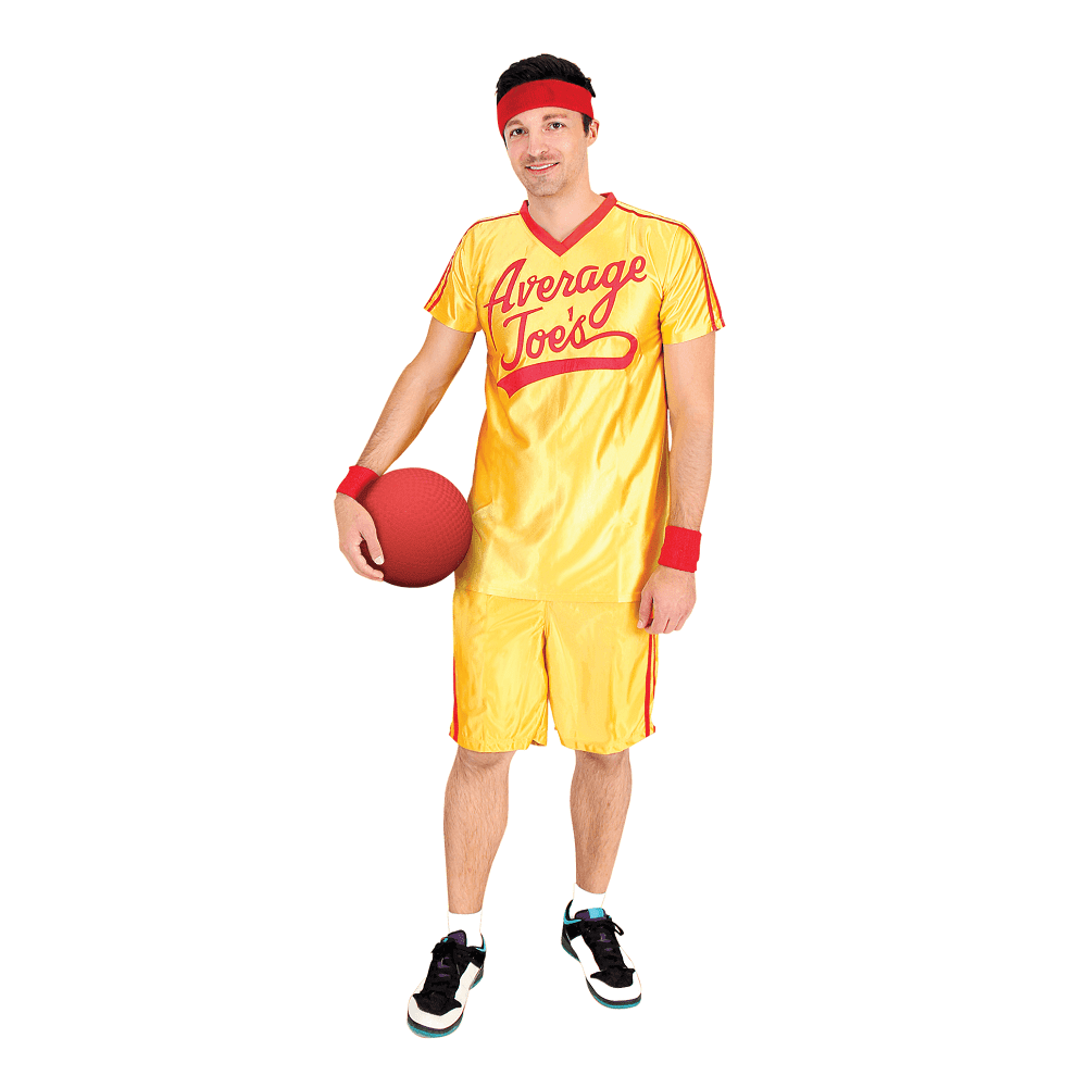 Dodgeball 44712-TG Dodgeball Jaune Costume de Joes Moyen - Très Grand