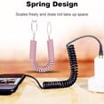 thumbnail image 3 of facefd Charging Cable Retractable Mobile Phone Charger Wire Smartphone Travel Replaceable Copper Plastic Data Cord Office Hotel 3A Micro USB Pink, 3 of 4