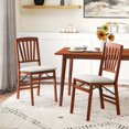 thumbnail image 4 of Costway 4 Set Kitchen Chairs with Rubber Wood Frame Upholstered Seat Hollowed Backrest, 4 of 8