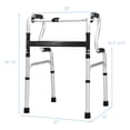 thumbnail image 4 of Costway Déambulateur Pliant à un Bouton Cadre de Marche en Aluminium avec Hauteur Réglable, 4 of 10