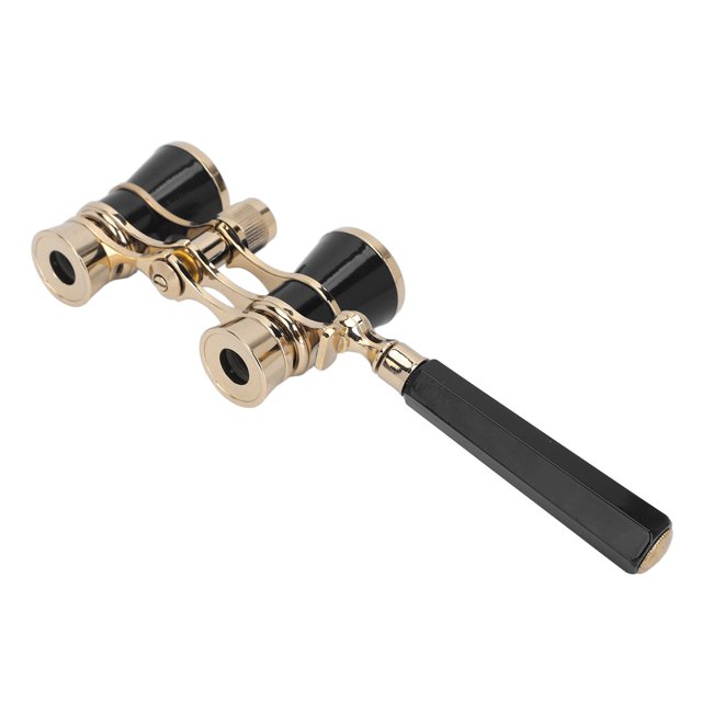 Compact Lightweight Opera Glasses Binoculars, 3X25 Portable Adjustable Theater Glasses with Foldable Handle for Musical Concerts and Opera Houses, for Women