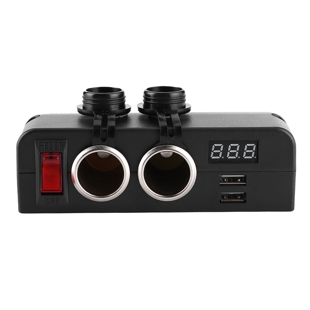 Lighter Socket Car Usb Charger Cigar Lighter Socket Splitter 3 In 1 Multifunction USB Car Charger Voltmeter Power Adapter
