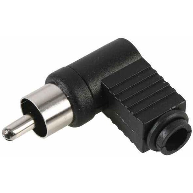 PRO SIGNAL - Prise Audio Phono Angle Droit Noir, 10 Pack