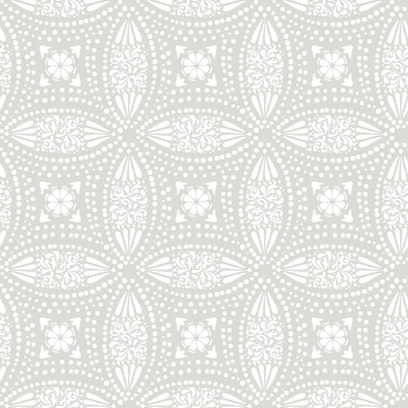 RoomMates RMK12172WP Gray Overlapping Medallions Peel and Stick Wallpaper