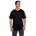 thumbnail image 3 of Hanes TAGLESS Men`s Pocket T-Shirt, S, Black, 3 of 6