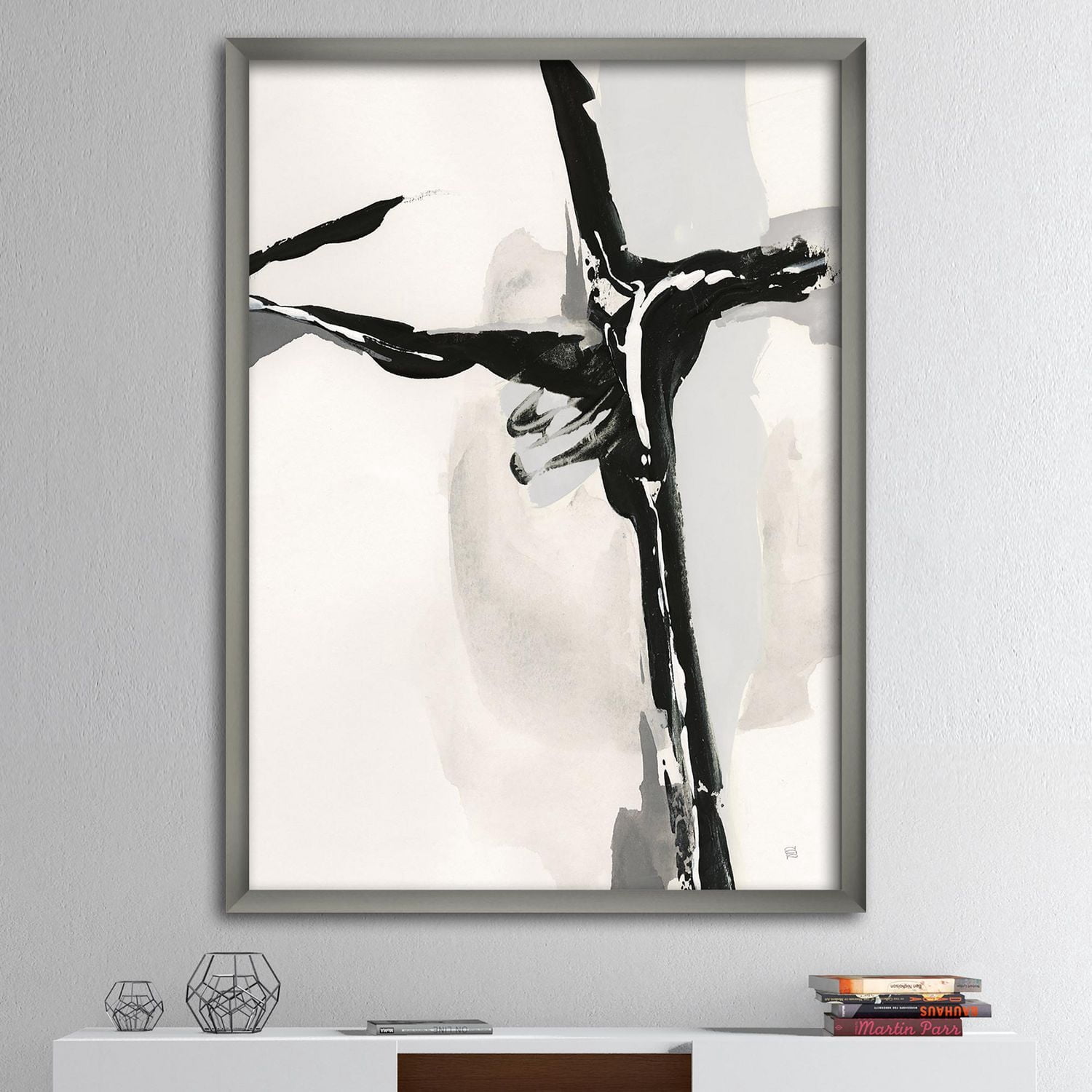 Designart Abstrait neutre II Art mural encadr