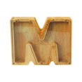thumbnail image 1 of Boîte de Rangement en Bois pour Lettres Anglaises, Verre Transparent, 1 of 6