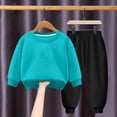 thumbnail image 3 of Pisexur Ensemble 2 Pcs pour Bébé Filles Garçons Automne Hiver Mode Décontractée Polaire Couleur Unie Manches Longues Col Rond Chandails en Molleton et Pantalons Vêtements de Détente Ensemble de Survêtement pour Enfants 3-8 Ans, 3 of 4