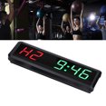 thumbnail image 1 of Gym Timer Clock, DC 5V 1.8 Inch Large Digital Workout Clock with Remote Control, USB Rechargeable Smart LED Countdown Colck Interval Timer with Buzzer for Home Gym Garage, 1 of 7