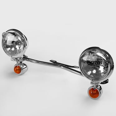 Krator Chrome Moto Conduite Passage Projecteur Barre Lumineuse & Clignotants Croisière