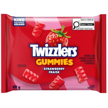 Grands formats TWIZZERS GUMMIES fraise, 90 g
