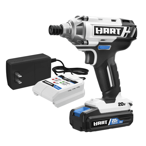 Refurbished Hart HPID01BCA 20-Volt Cordless Impact Driver Kit 1.5Ah Lithium-Ion Battery